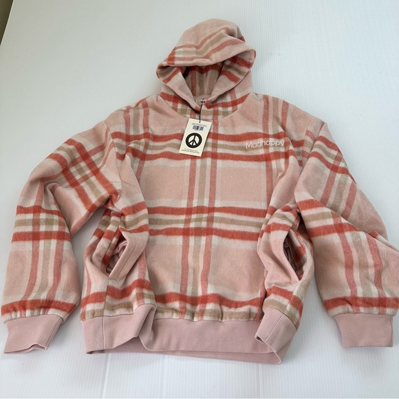 Madhappy NWT Limited Edition Flannel Plaid Oversized Hoodie, S - Picture 3 of 12